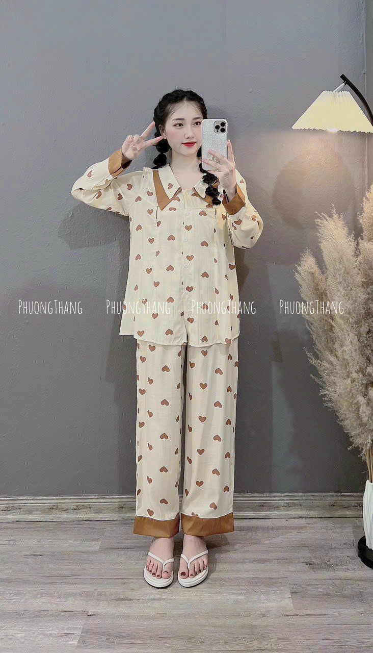 bộ bầu sau sinh, bộ dài bầu chất đũi xước cổ nhọn
