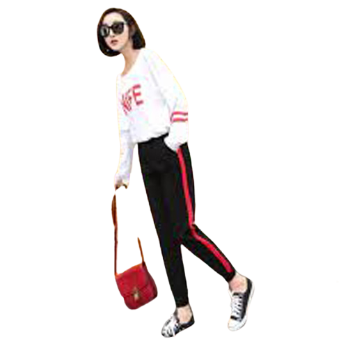 [HCM]Quần Dài Jogger Nữ 1 Sọc đỏ  Thời Trang Thể Thao Jg01