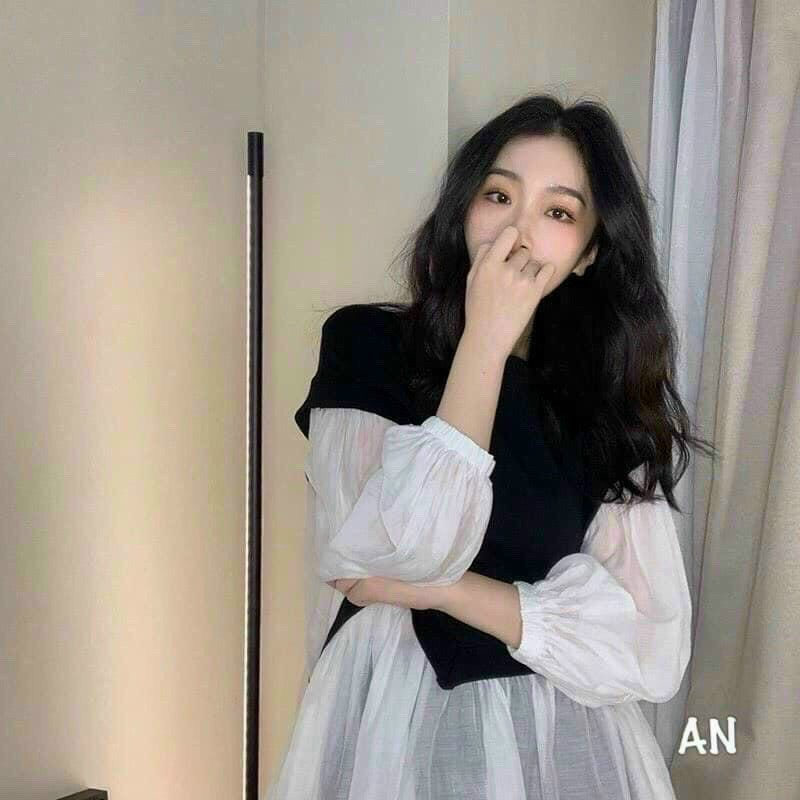 Áo thun gân phối voan dày đẹp form như hình siêu xinh TTSA0881