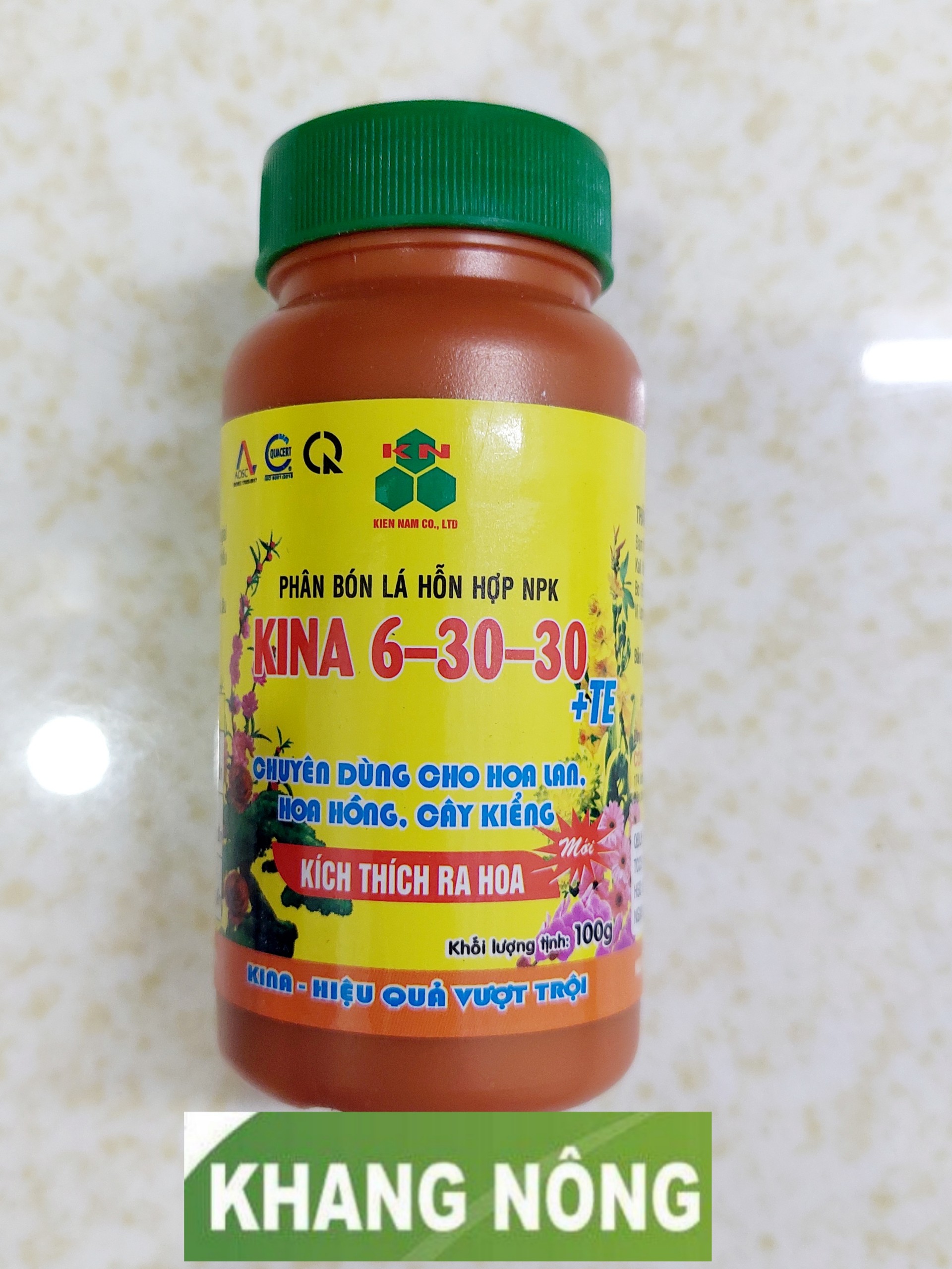 [HCM]Phân Bón Lá NPK KINA 6-30-30 + TE hũ 100gr