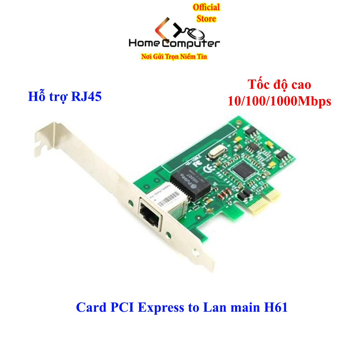 Card mạng lan h61, card pci express to lan main h61 tốc độ cao