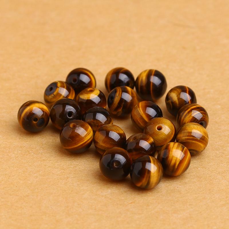 Hạt đá mắt hổ vàng đen dùng làm sản phẩm handmade DIY