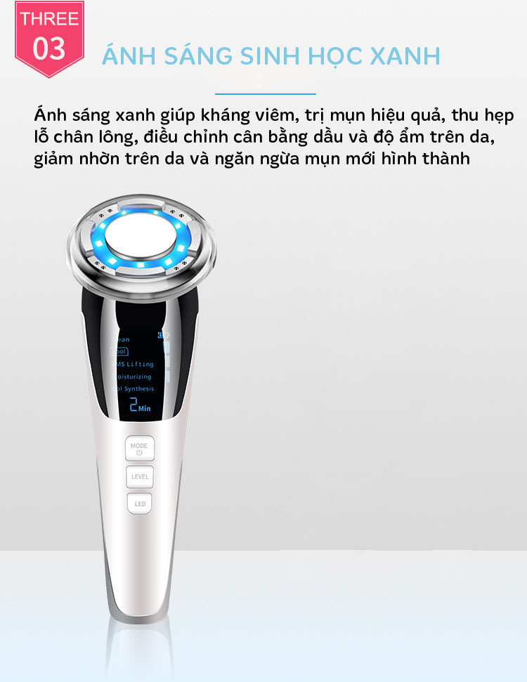 [HCM]Máy Đẩy Tinh Chất Búa Nóng Lạnh Điện Di Đa Chức Năng Chăm Sóc Da Mặt D818-Thế Hệ Mới 2021
