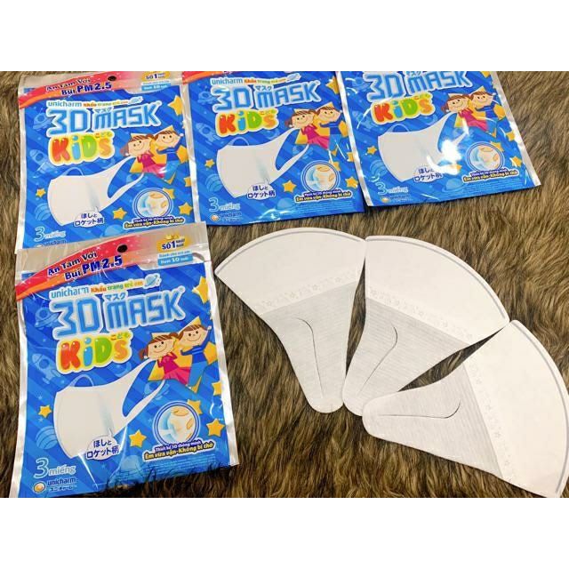 khẩu trang em be - 3D mask kids unicharm