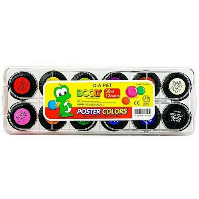 Hộp 12 màu nước dooly poster d.a 30ml