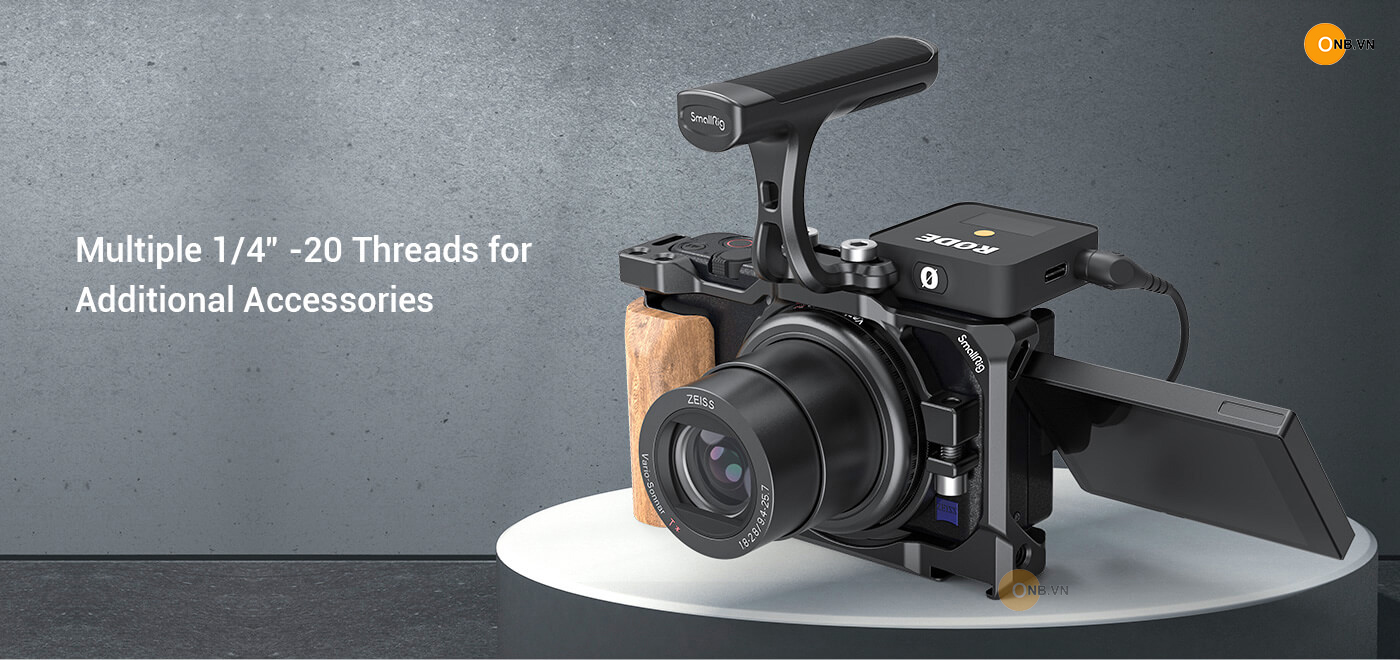 SmallRig Cage Wooden Handgrip Sony Alpha ZV1 2937