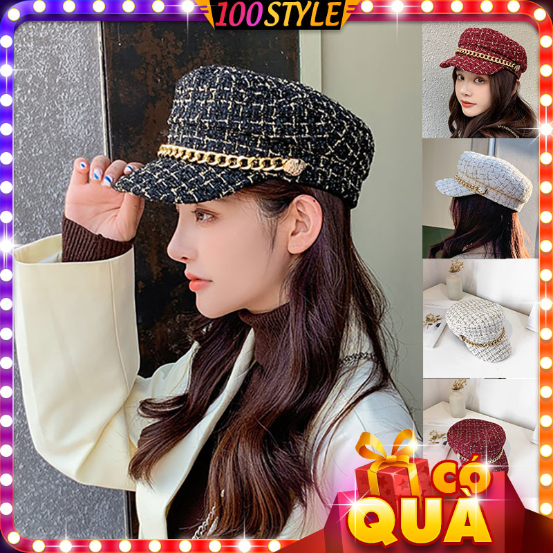 Nón Nồi Dạ Thủy Thủ Phối Xích Siêu Hot Korea Trend - 100style