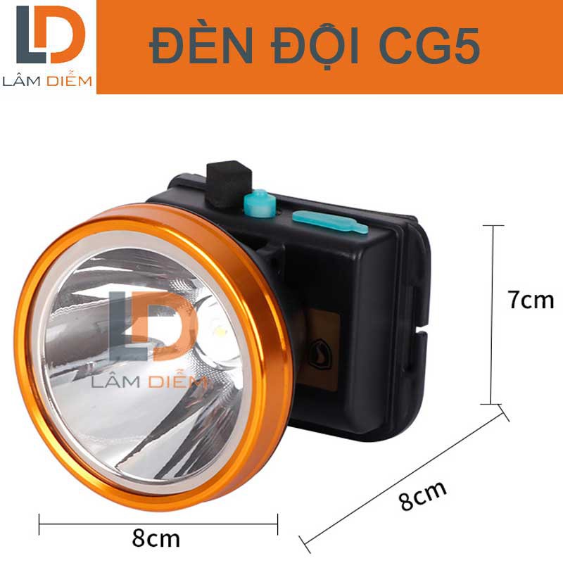 Đèn đội pin sạc siêu sáng chóa 80mm A5