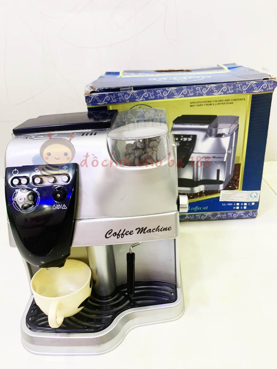 [HCM]Vỉ đồ chơi máy pha cà phê sử dụng pin