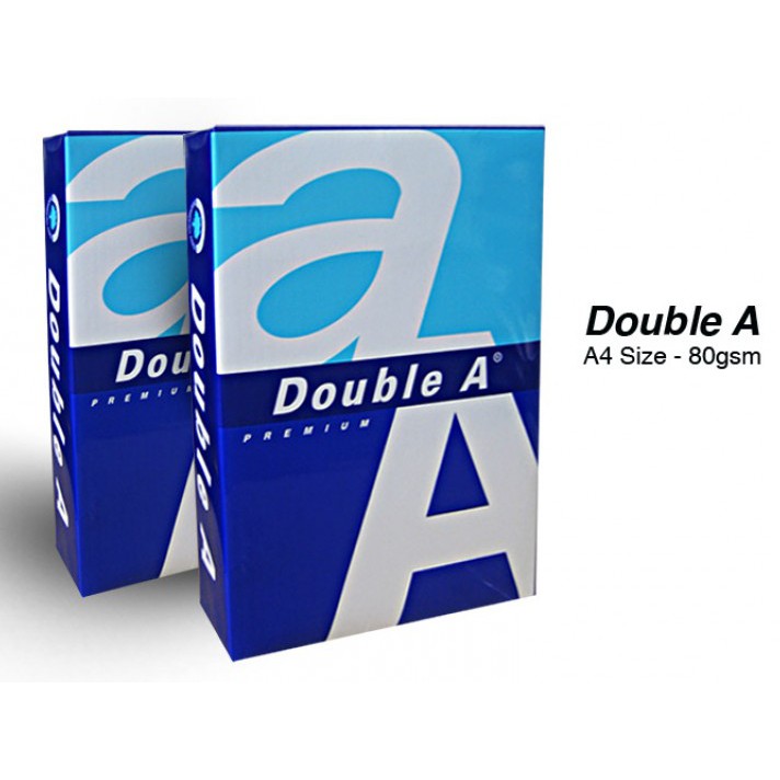 Giấy Double A A4 80 gsm 500 tờ/ ram [1 Ram Giấy in, giấy photo A4 Double A ĐL 80/gsm](1/ram)