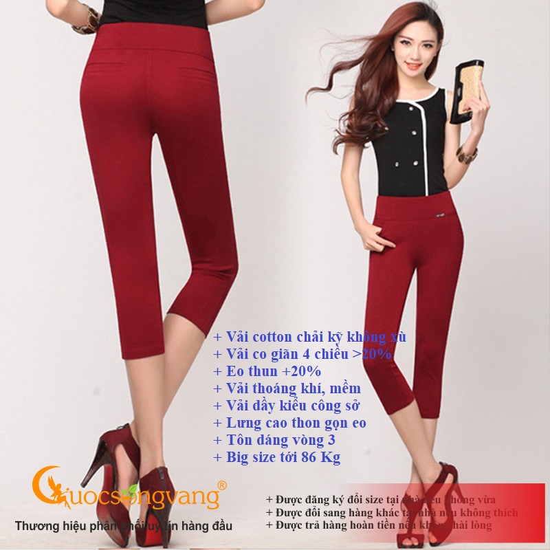 Quần lửng nữ quần legging lửng co giãn 4 chiều GLQ047 lửng