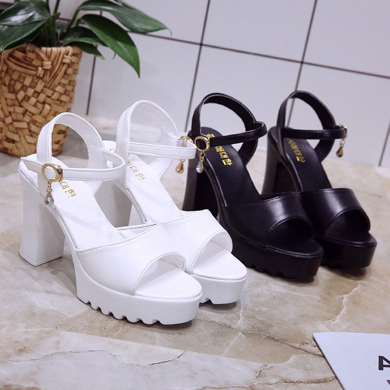 Xăng đan cao gót đế đé đúc cao 9cm
