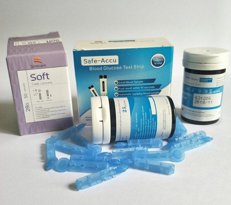 Nơi bán COMBO Que thử đường huyết Sinocare Safe ACCU hộp 25 que thử + 25 kim chích máu