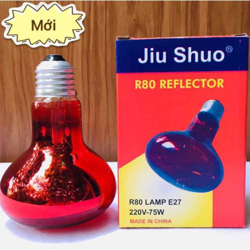 Bóng Đèn Hồng Ngoại 75W Úm Gà, Sưởi Gia Cầm, Sưởi Heo