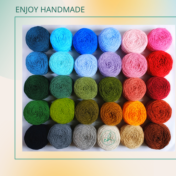 1 met Cotton rope knotted macrame hot colors 3 twist 5mm