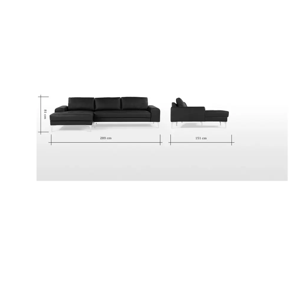 Sofa góc giả da Klosso KGG001-SDT (Đen)