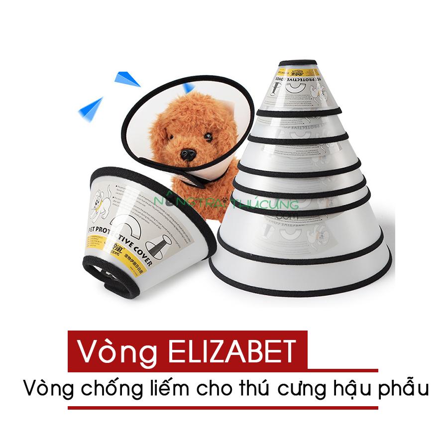 Vòng chống liếm cho chó mèo - Loa chống cắn - Vòng Elizabeth - ĐỦ SIZE - [Nông Trại Thú Cưng]