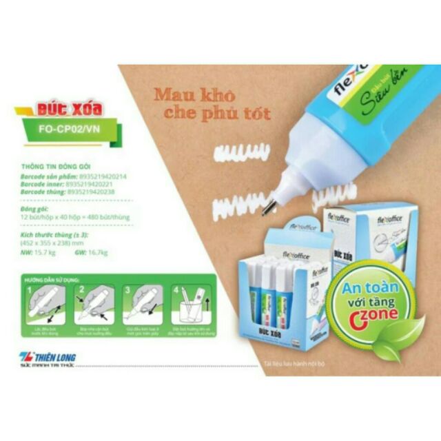 [HCM]Bút xoá FO-CP02 12ml