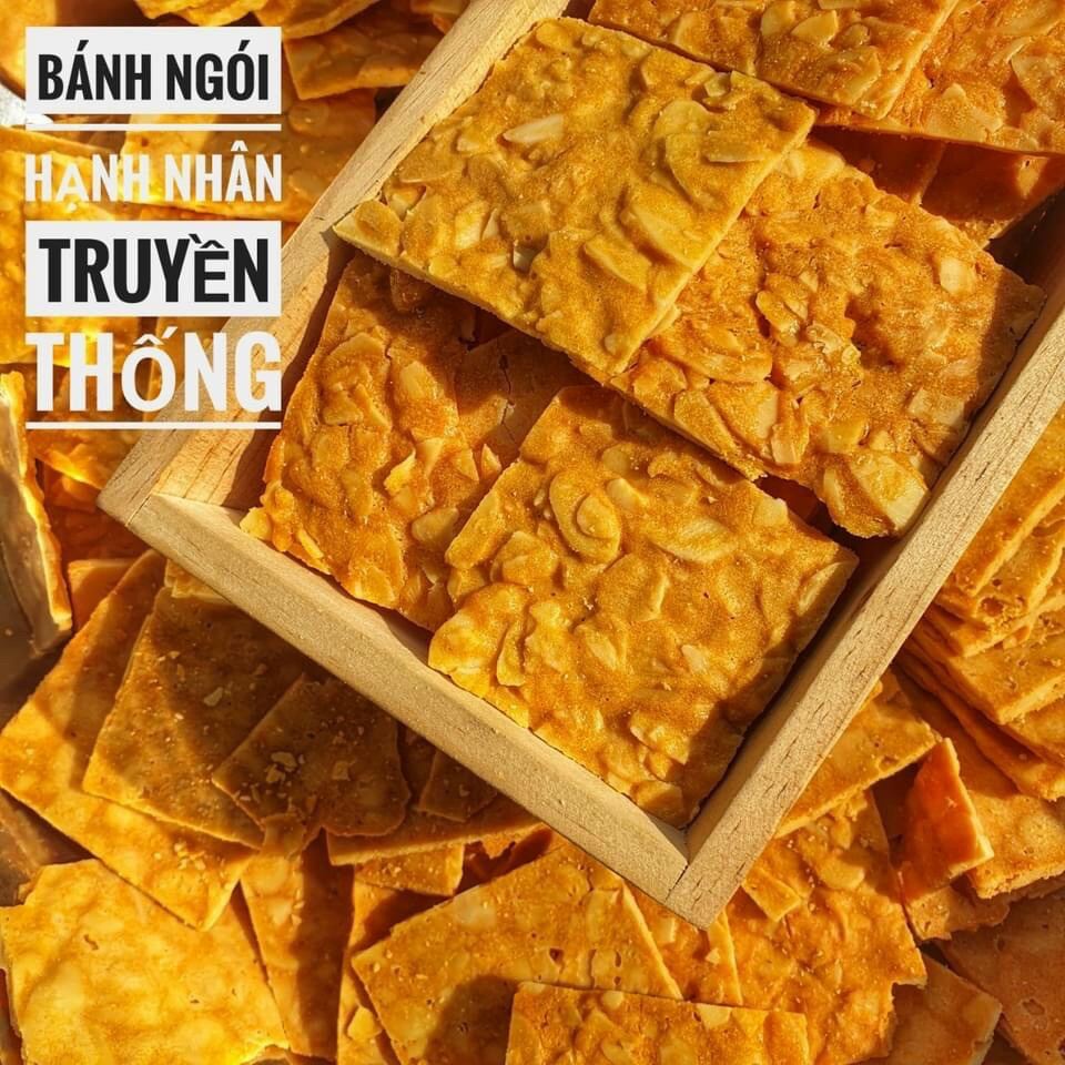 500g Bánh Ngói Hạnh Nhân cao cấp - dành cho người ăn Kiêng Giảm Cân, tập gym - ăn vặt, đồ ăn vặt