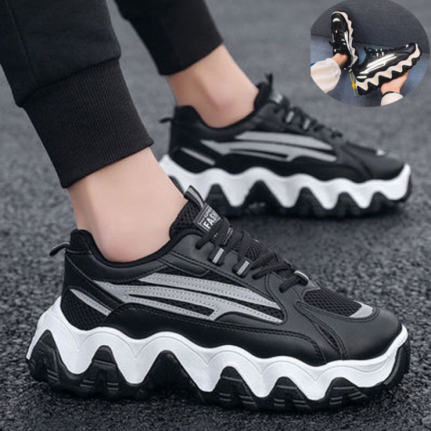 Giày thể thao nam sneaker Tăng 5cm chiều cao Phản Quang TAIKI Kiểu Dáng Mạnh Mẽ Cực Kì Ngầu - GN100 giá rẻ
