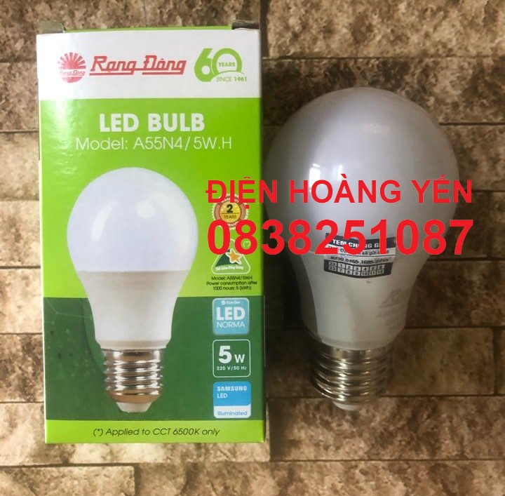 [HCM]Bộ 10 bóng đèn LED TRÒN 5W RẠNG ĐÔNG