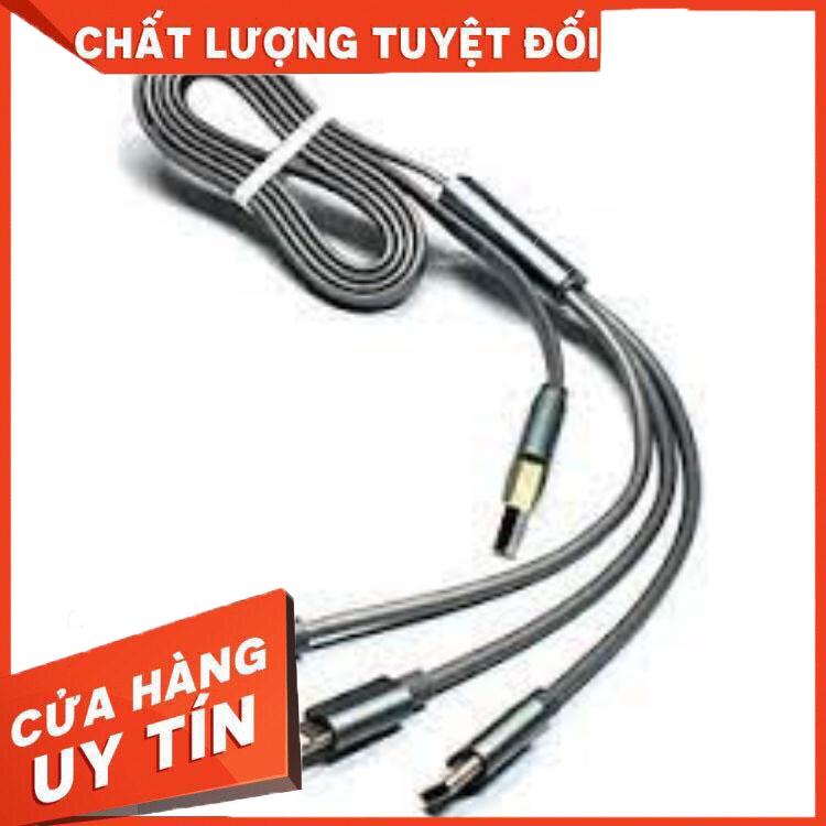 [HCM]Cáp sạc VTZ S10 3 ĐẦU (Lightning - Micro USB - Type C) đa năng