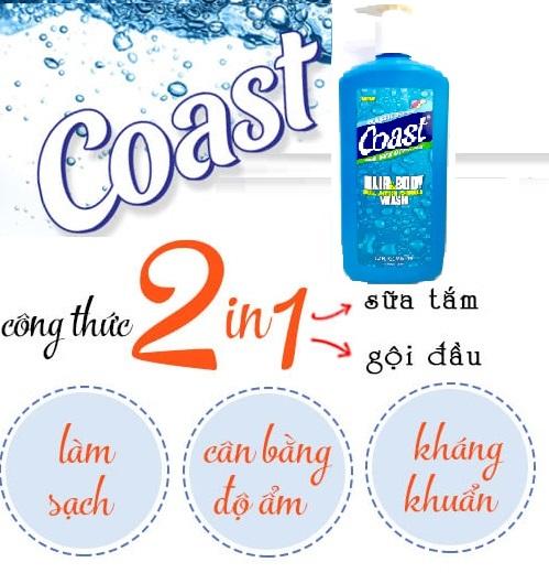 Sữa tắm gội Coast dành cho nam 946ml