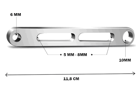 [HCM]Pat gắn phụ kiện xe máy nhôm CNC 3D gắn tại các vị trí tùy thích: treo đèn trợ sáng điện thoại gắn chân gương .v.v.v