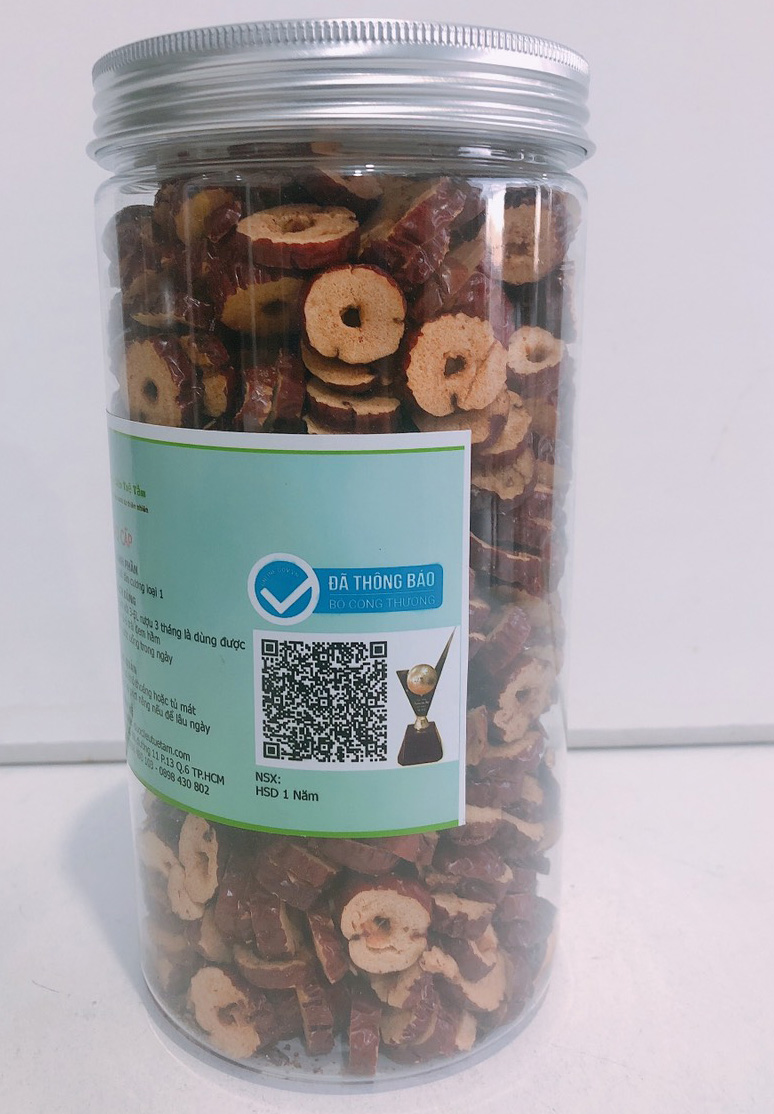 Táo đỏ thái lát - táo đỏ hữu cơ - gói 1kg