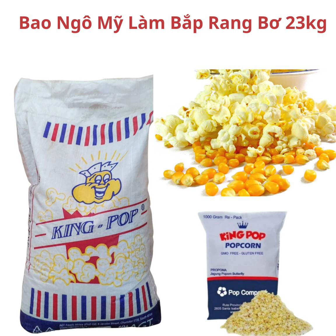 Sỉ 1 bao Ngô Mỹ làm bắp rang Bơ 23kg