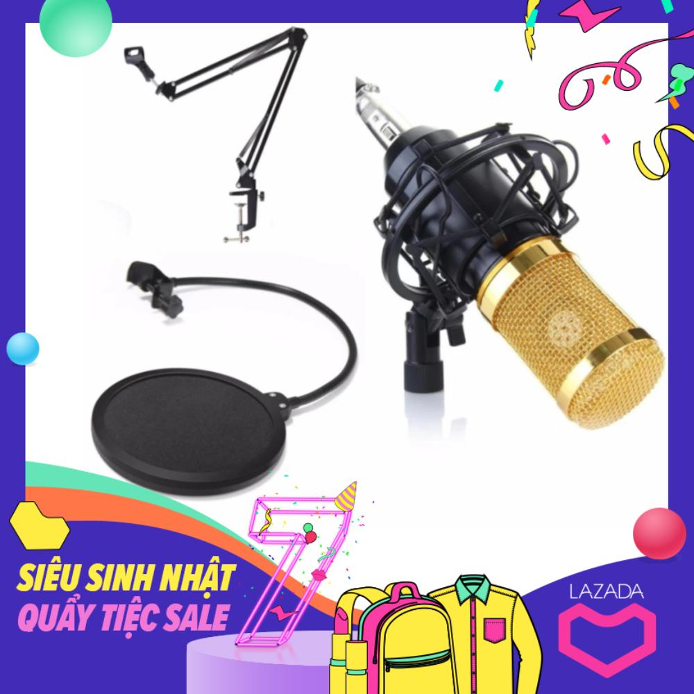 Combo Micro BM800 (có in chữ trên Mic)+ Filter Lọc + Chân kẹp Micro NB35