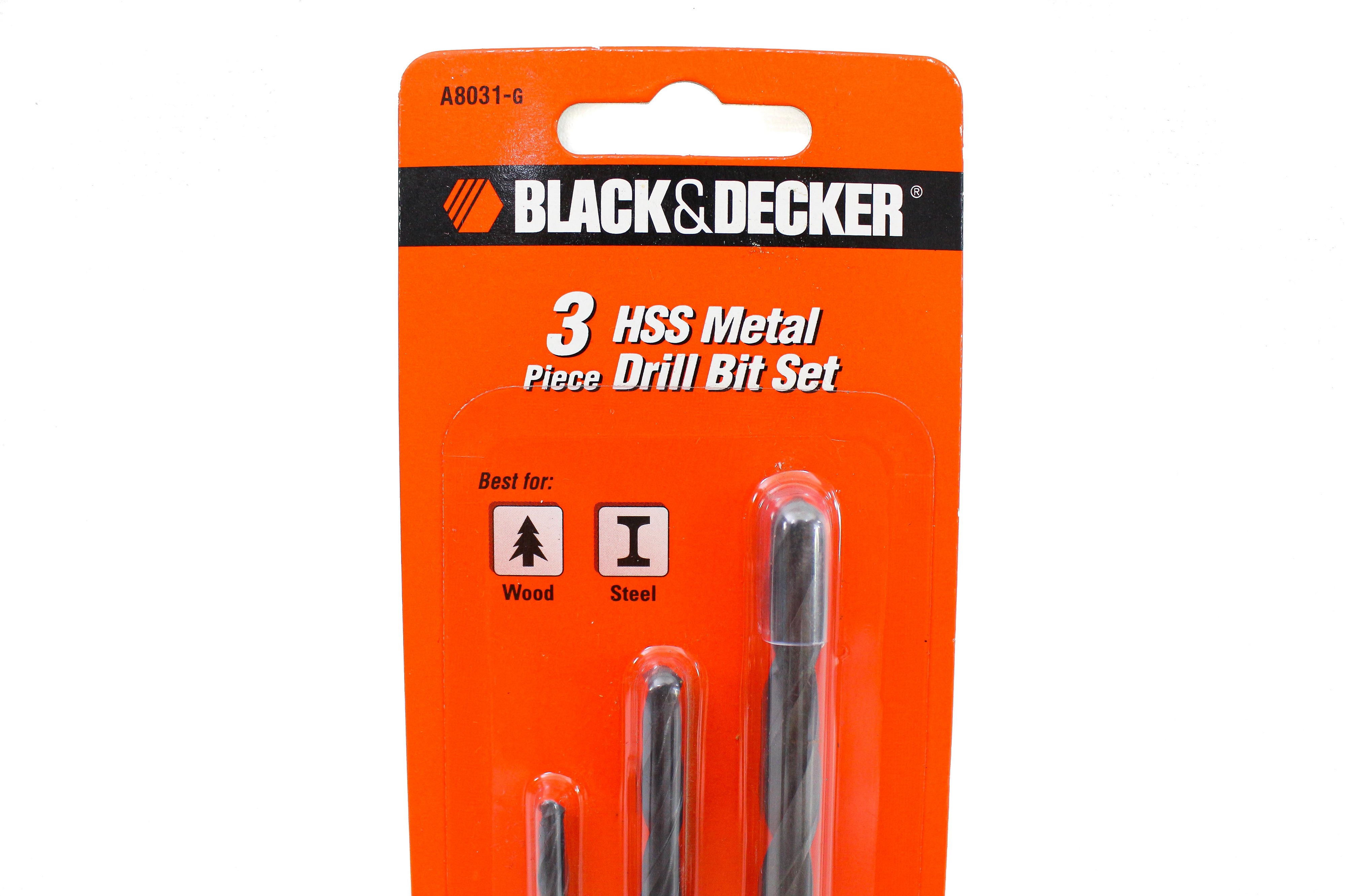 Bộ 3 mũi khoan sắt HSS Black & Decker A8031G