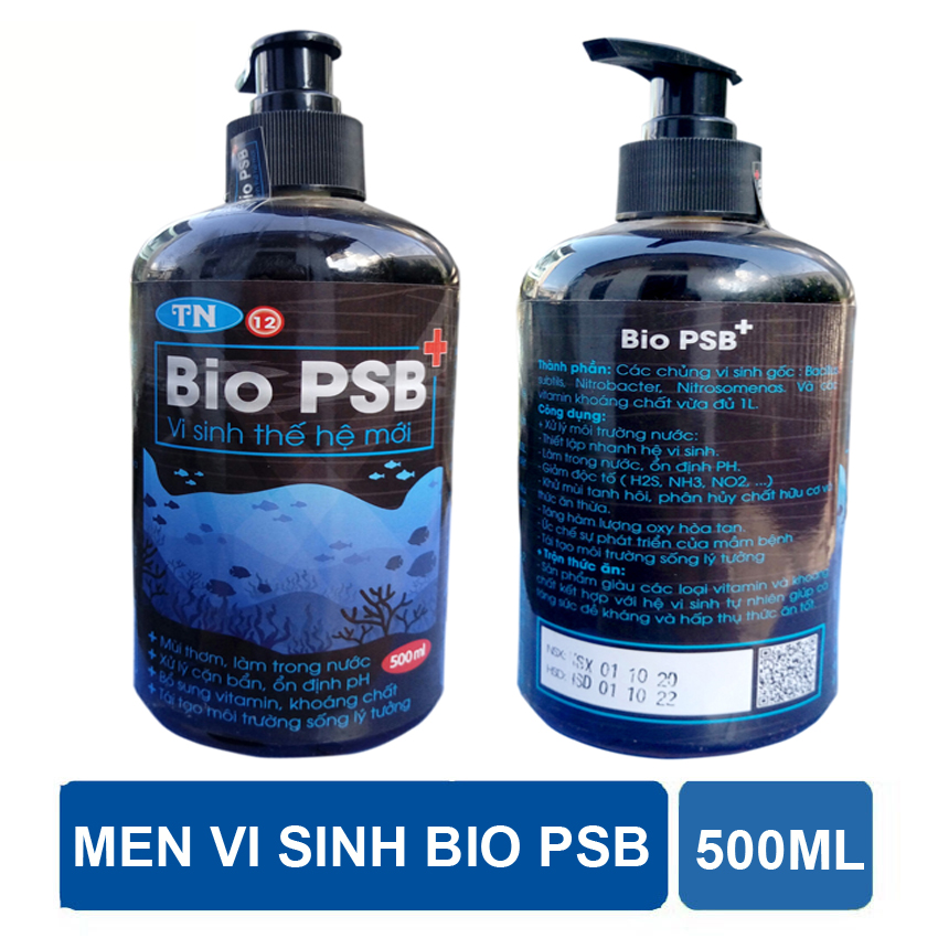 Men vi sinh PSB 500ML trong nước,cân bằng PH, bổ sung VITAMIN cho bể cá cảnh, hồ cá cảnh