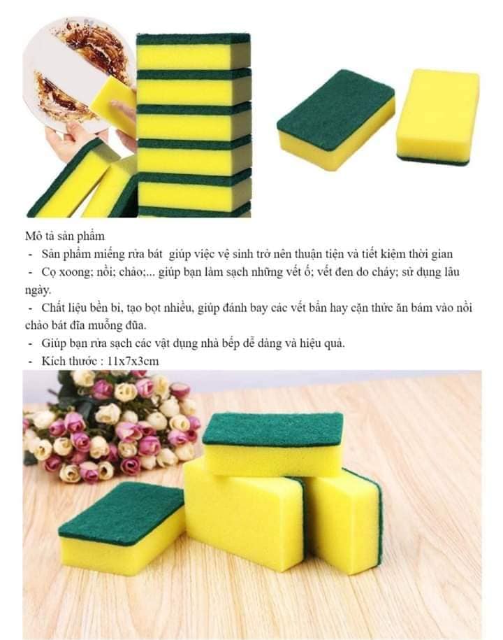 Miếng rửa bát đa năng 2 mặt-COMBO 2 miếng