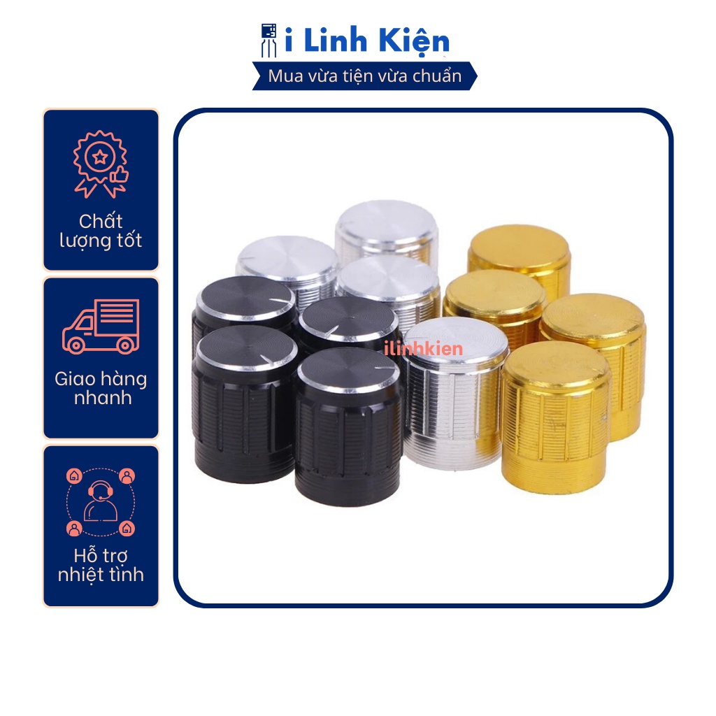 Núm vặn biến trở chiết áp nhôm nhiều màu chất lượng tốt