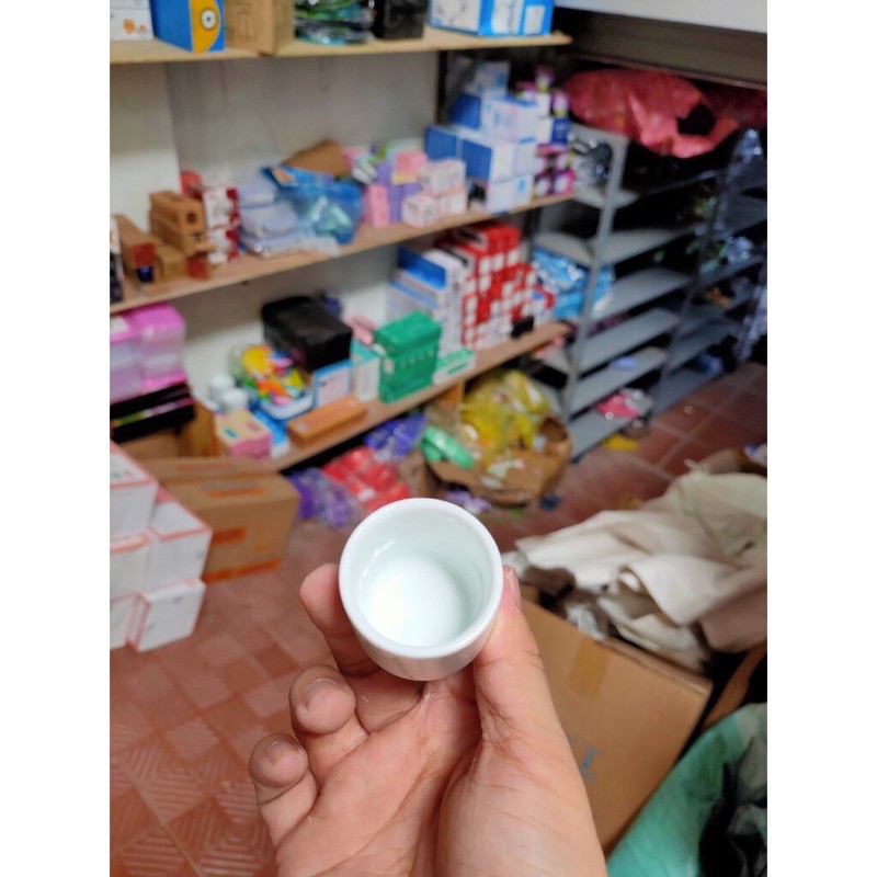 [KHO SỈ] Ly chén uống rượu trắng sứ bát tràng