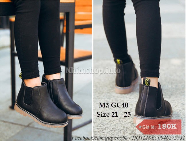 Giày Bốt Cổ Cao Cho Bé Trai Và Bé Gái GC40
