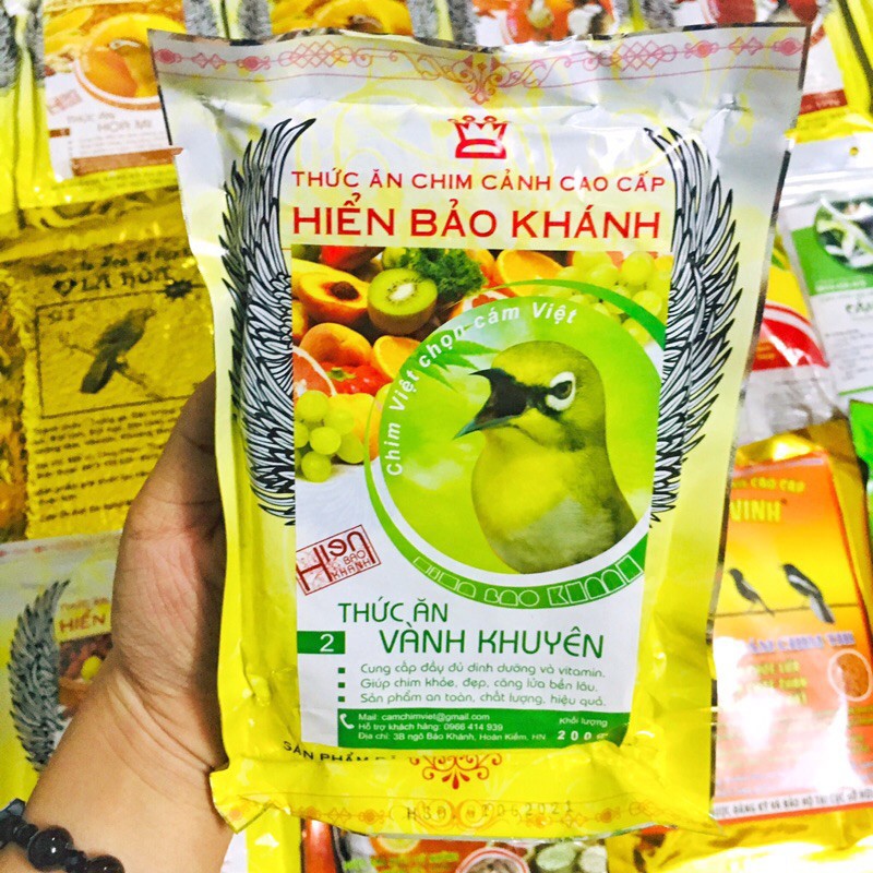 Cám chim vành khuyên Hiển Bảo Khánh số 2 cao cấp chất lượng 200gram Phụ Kiện Kabosa