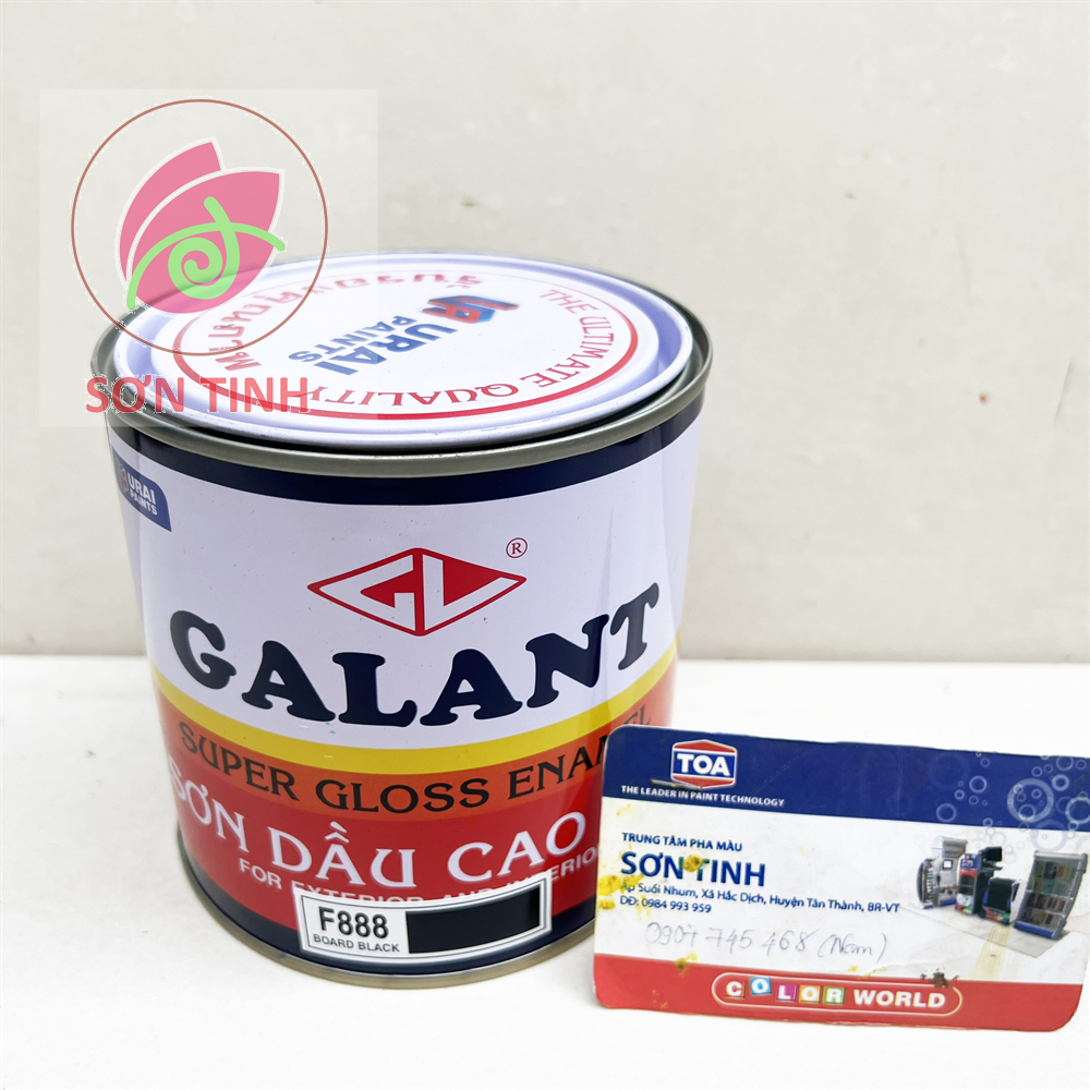 Sơn dầu galant lon màu đen mờ f888 375ml 800ml galant board black 800ml