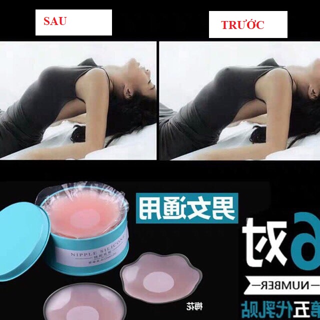 Hộp 10 Miếng (5 Cặp) Dán Ngực Silicon Hình Hoa Cao Cấp
