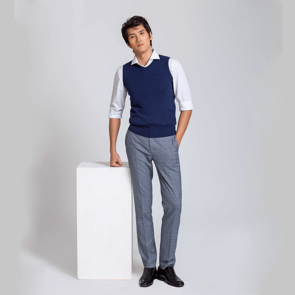 Áo len gile ALENGL013 màu navy