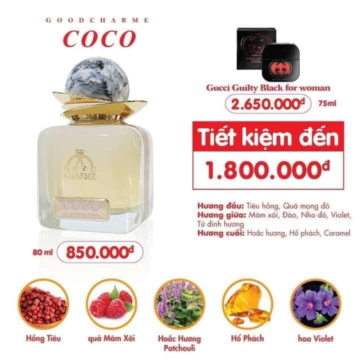 Nước hoa coco trắng 80ml goodcharmee - coco 25ml