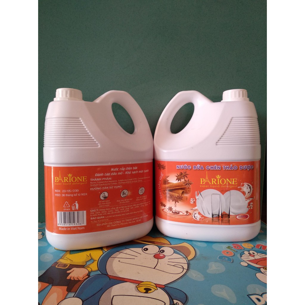 Nước rửa chén bát tinh dầu quế can 3600ML