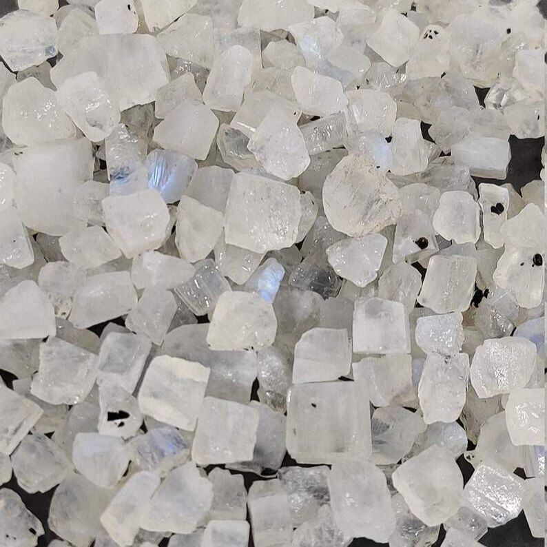 Natural Rainbow Moonstone Raw White Rainbow Moonstone Rough Raw Crystal