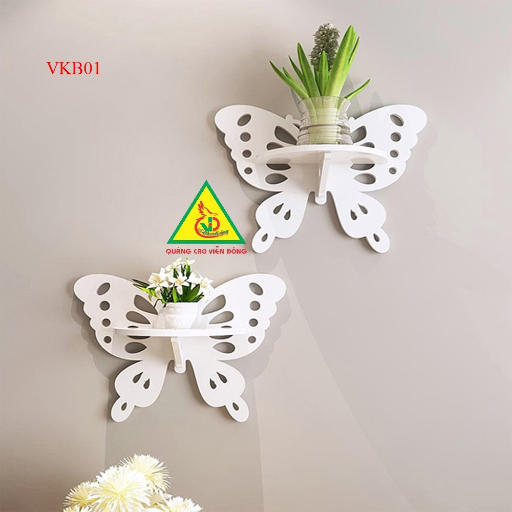 Kệ hoa văn treo tường hình cánh Bướm