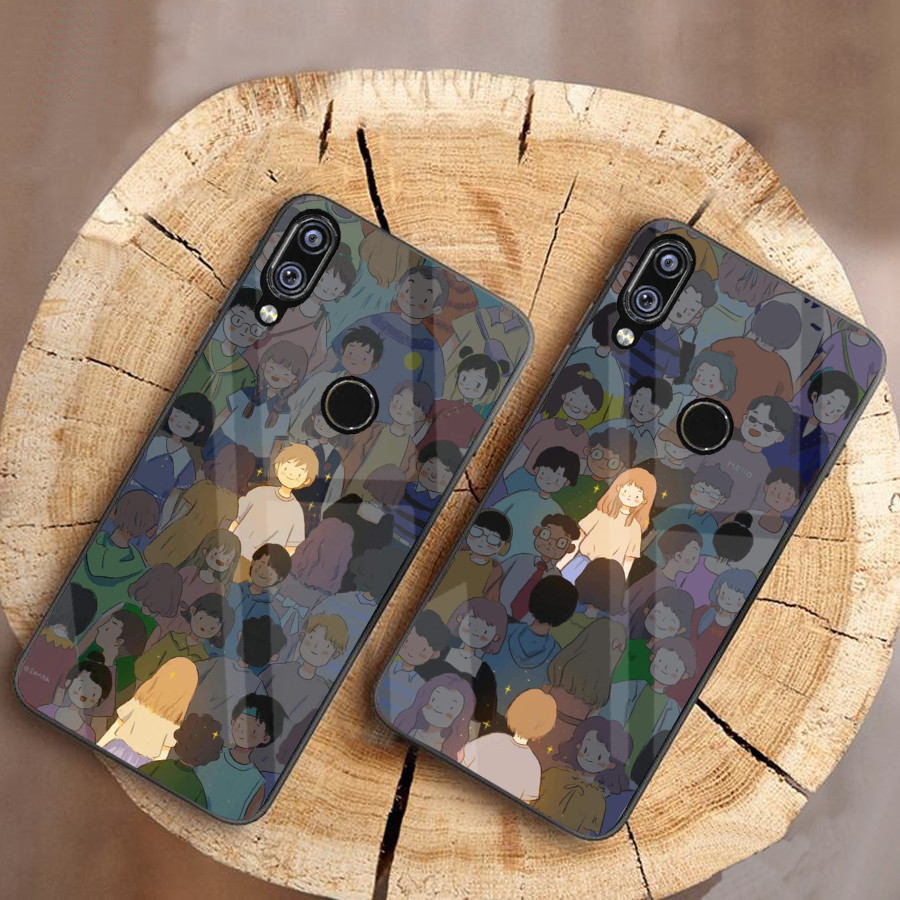 Ốp Lưng XIAOMI NOTE 7 , NOTE 7 PRO, REDMI 7 mặt kính cường lực cao cấp, ốp đôi