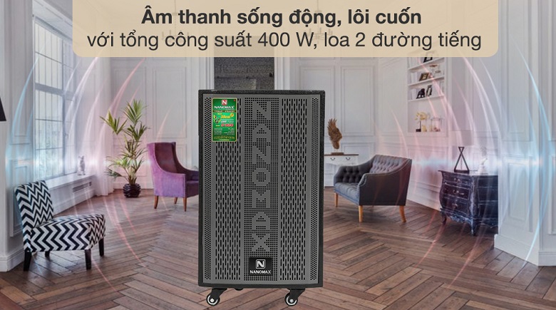 Loa kéo karaoke Nanomax S-820 400W