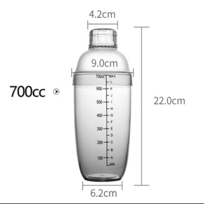 Bình lắc pha chế 500ml - 700ml - 1L