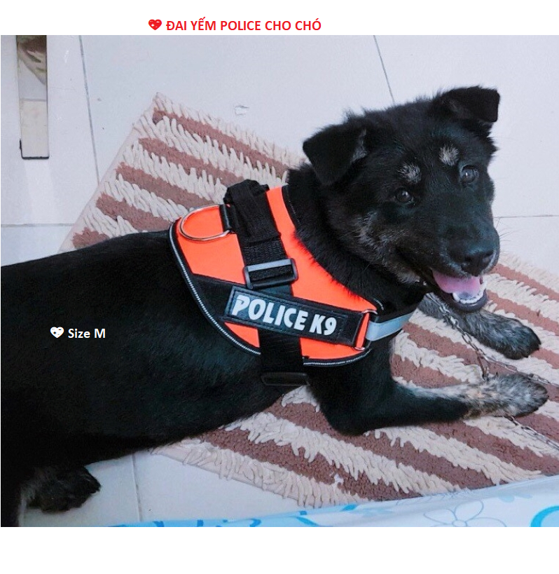 Đai yếm ngực cho Chó poli.ce K9 (không kèm dây dắt) - Love pets shop
