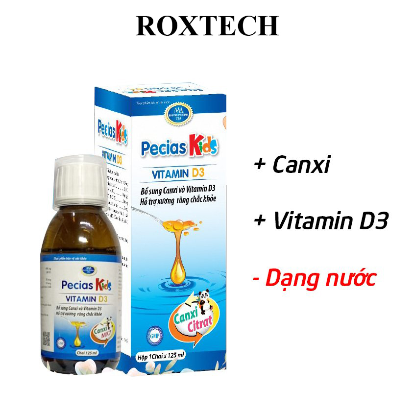 Pecias Kids siro canxi, vitamin D3